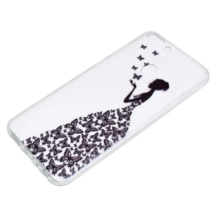 Pattern Printing TPU Case for Samsung Huawei Honor V9/8 Pro - Butterfly Girl