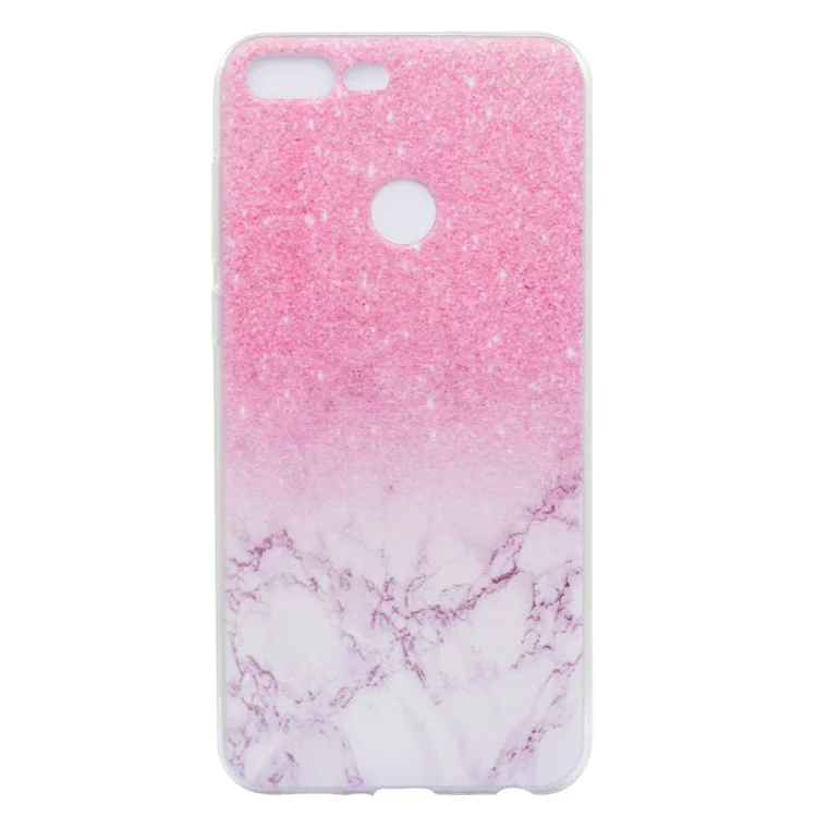 Pattern Printing TPU Mobile Case for Huawei Honor 9 Lite / Youth Edition - Marble Pattern