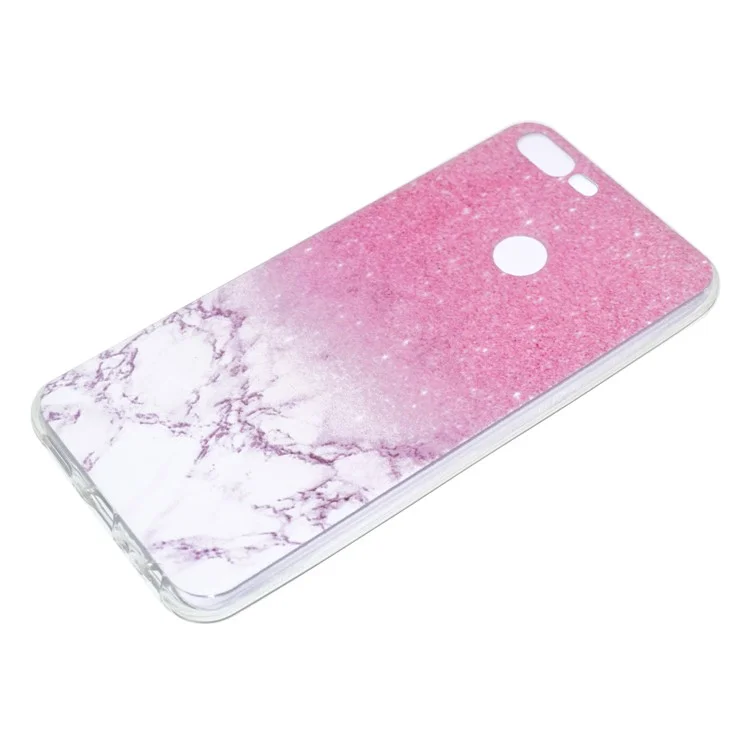 Pattern Printing TPU Mobile Case for Huawei Honor 9 Lite / Youth Edition - Marble Pattern