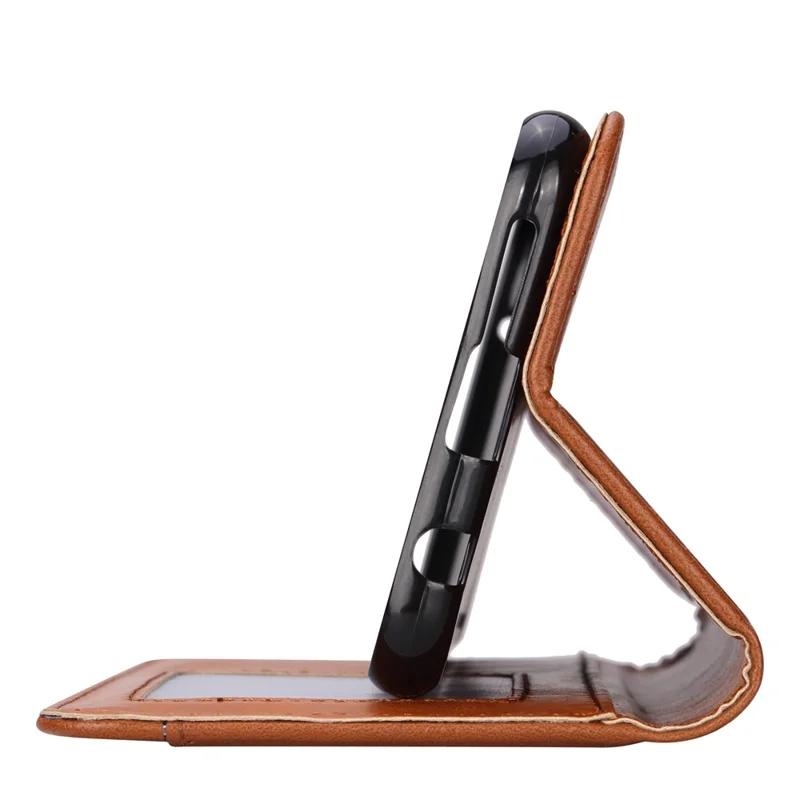 Automatisch sluitend lederen portemonnee hoesje met standaard voor Huawei P20 Lite / Nova 3e - Bruin