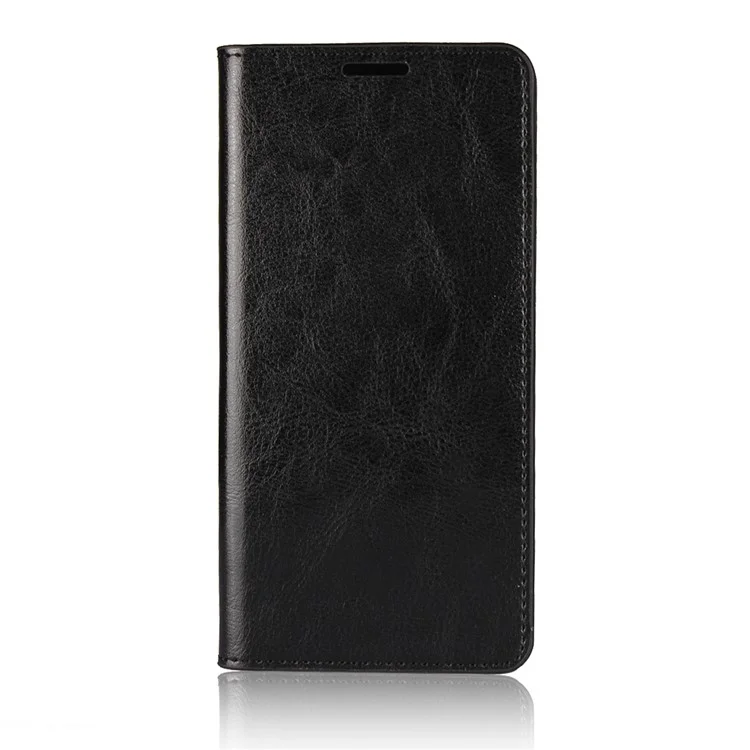 Crazy Horse Genuine Leather Wallet Case for Huawei Mate 10 Pro - Black