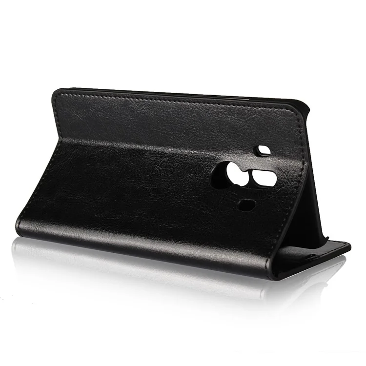 Crazy Horse Genuine Leather Wallet Case for Huawei Mate 10 Pro - Black