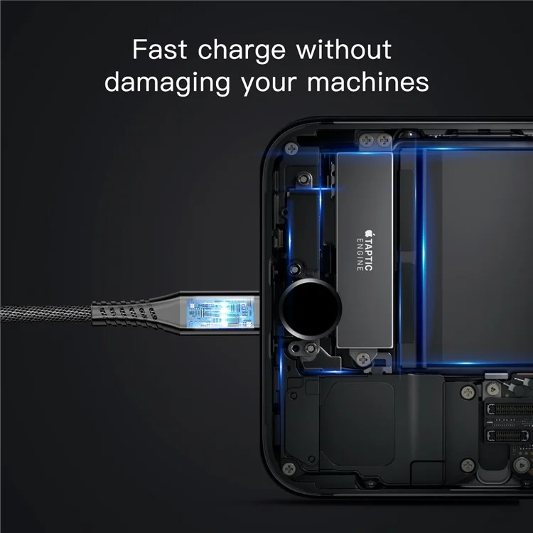 BASEUS Energy 2 in 1 2500mAh Power Bank 2.4A Data Sync Charge Cable for iPhone iPad - Black