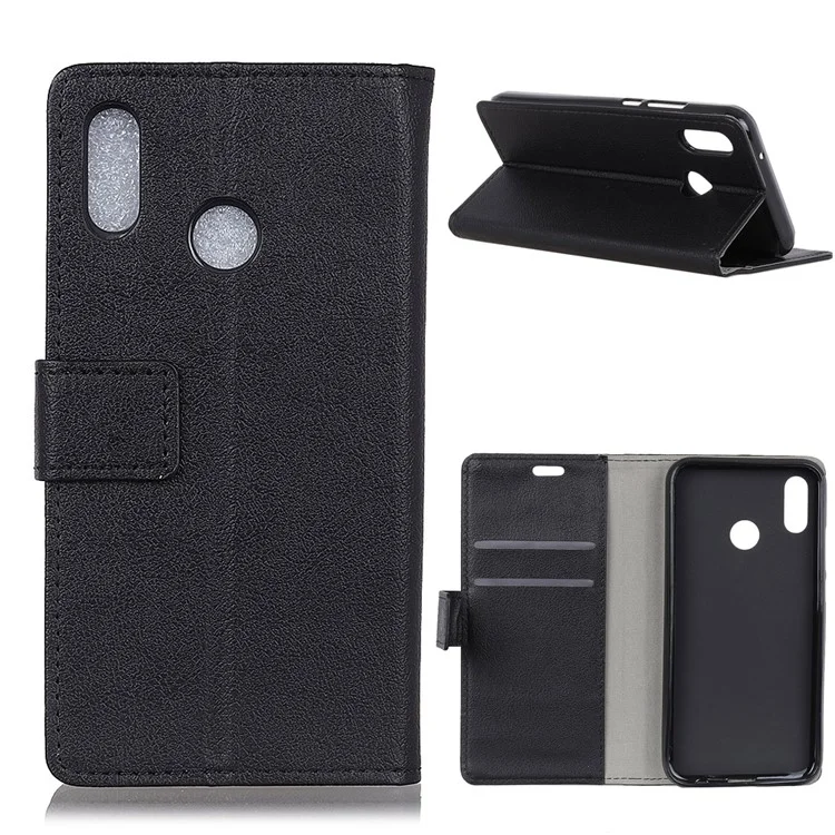 Wallet Stand Flip Leather Phone Case for Huawei P20 Lite / Nova 3e - Black