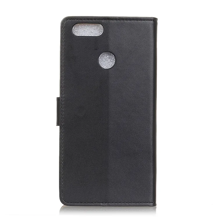 PU Leather Magnetic Wallet Phone Case with Stand for Huawei Y7 Prime (2018) / Honor 7C / Enjoy 8 - Black