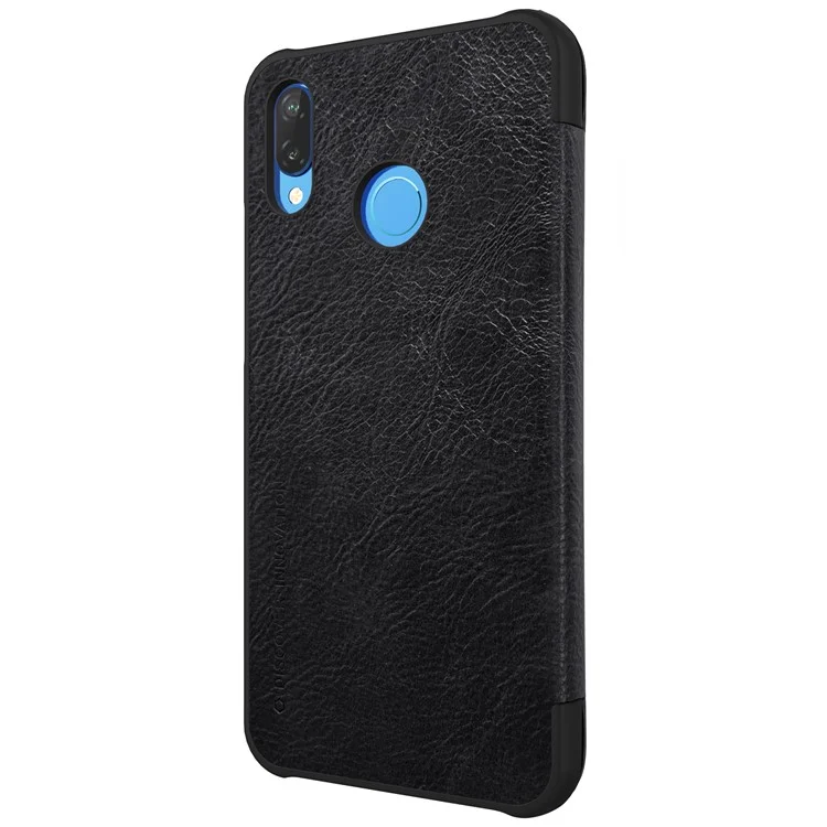 NILLKIN Qin Series Leather Flip Case for Huawei P20 Lite / Nova 3e - Black