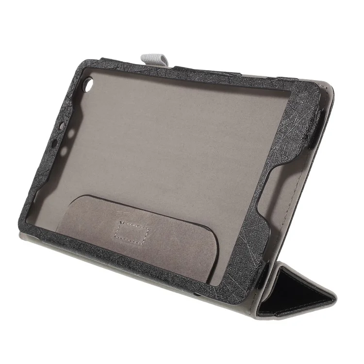 Lines Texture Stand Smart Leather Case for Huawei MediaPad M3 8.4 BTV-W09/DL09 - Black