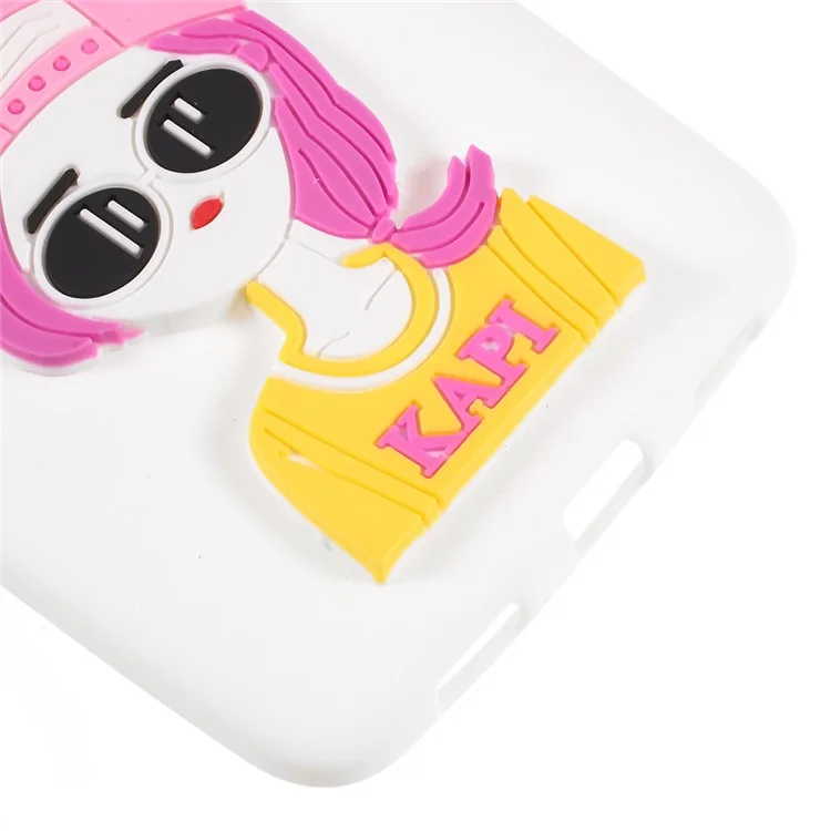 3D Cartoon Pattern Soft TPU Case for Huawei Y7 Prime / Enjoy 7 Plus - Fashion Girl
