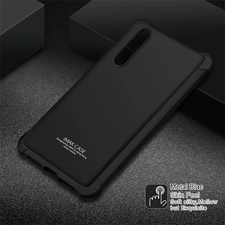 IMAK Skin Feel Anti-drop TPU Case + Explosion-proof Screen Film for Huawei P20 Pro - Metal Black