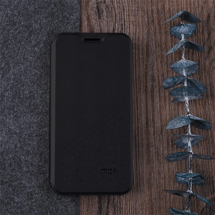 MOFI Imprint Stars Pattern PU Leather Mobile Flip Shell for Huawei Honor 7X - Black