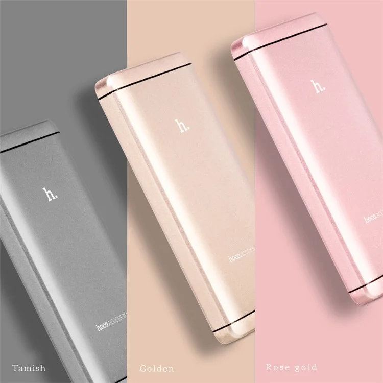 HOCO UPB03 Dual USB 12000mAh Power Bank for iPhone iPad Samsung Pokemon Game - Grey
