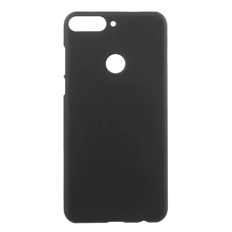 Rubberized Plastic Hard Back Case for Huawei Honor 7C / Enjoy 8 /Y7 Prime (2018) - Black