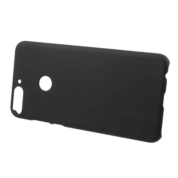 Rubberized Plastic Hard Back Case for Huawei Honor 7C / Enjoy 8 /Y7 Prime (2018) - Black