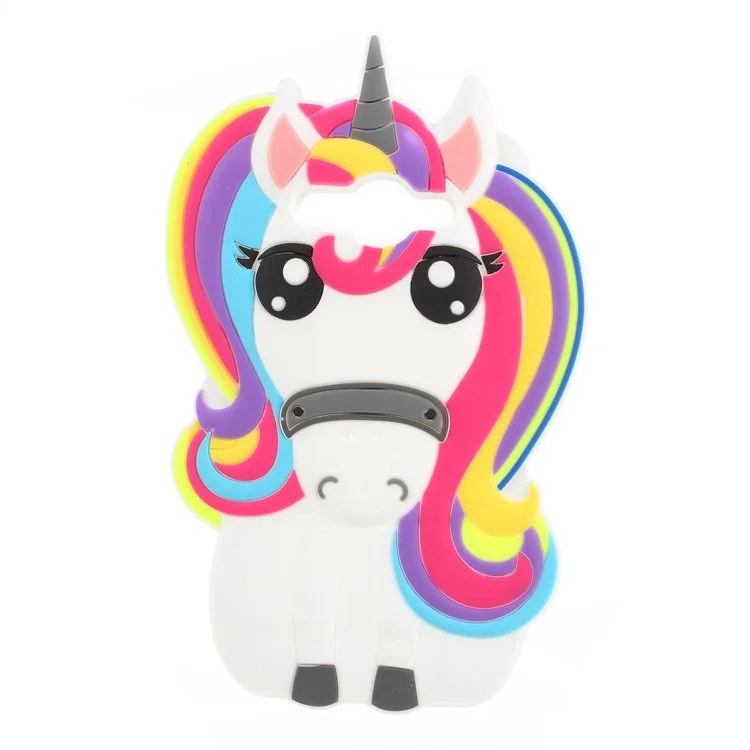 Lovely 3D Unicorn Silicone Back Phone Case for Huawei Y3 (2017)