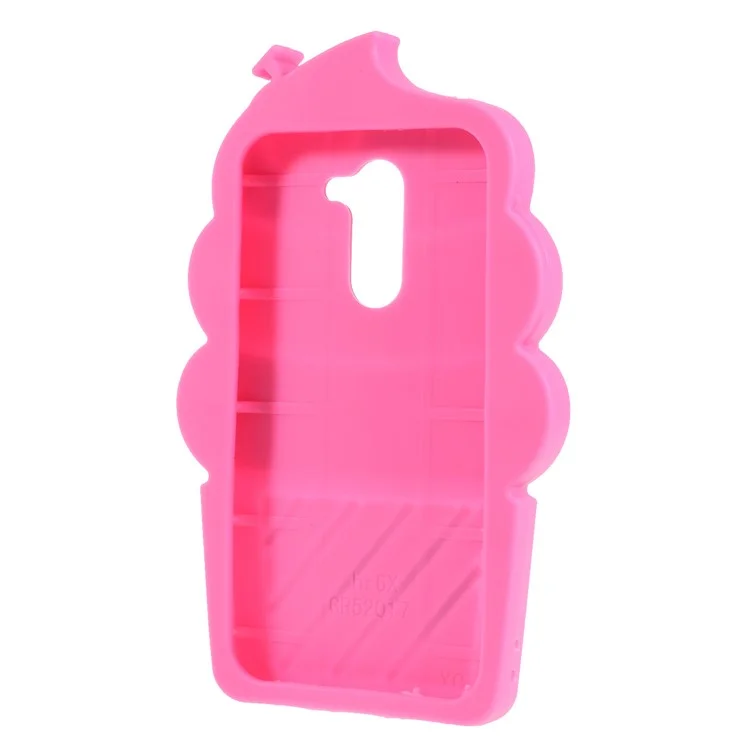 3D Cherry Ice Cream Silicone Mobile Case for Huawei Honor 6x (2016)/Mate 9 Lite/GR5 (2017) - Rose
