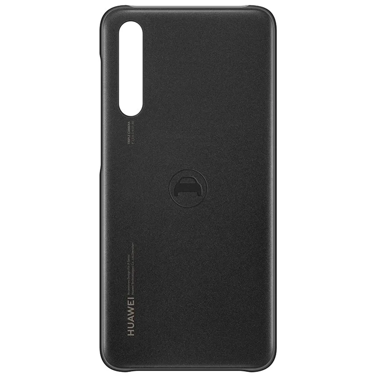 HUAWEI PU Leather Coated PC Hard Case + Magnetic Car Air Vent Mount Set for Huawei P20 Pro - Black