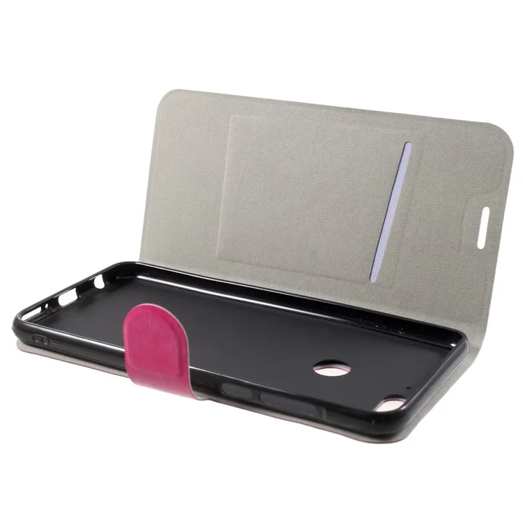 Crazy Horse Texture Card Holder Stand Flip Leather Case for Huawei Honor 7C/Enjoy 8/Nova 2 Live /Y7 Prime (2018) - Rose