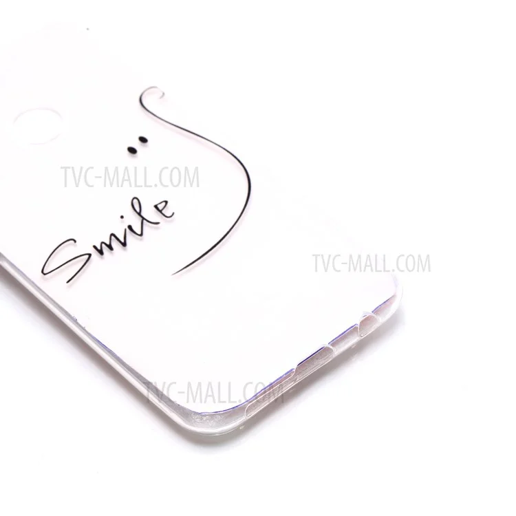 50PCS/Pack Patterned TPU Soft Back Cover for Huawei P20 Lite / Nova 3e - Smile