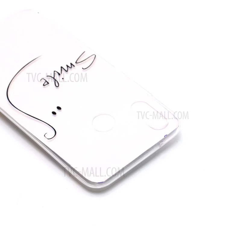 50PCS/Pack Patterned TPU Soft Back Cover for Huawei P20 Lite / Nova 3e - Smile