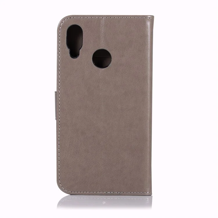 Imprinted Dream Catcher Owl Leather Wallet Case for Huawei P20 Lite / Nova 3e - Grey