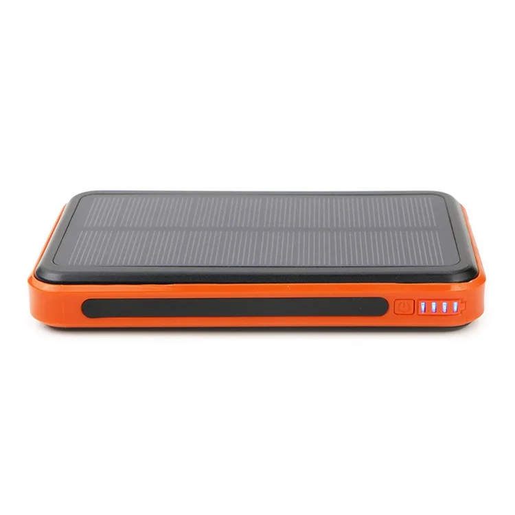 ALLPOWERS 10000mAh Solar Charger Dual USB Power Bank with Flashlight - Orange
