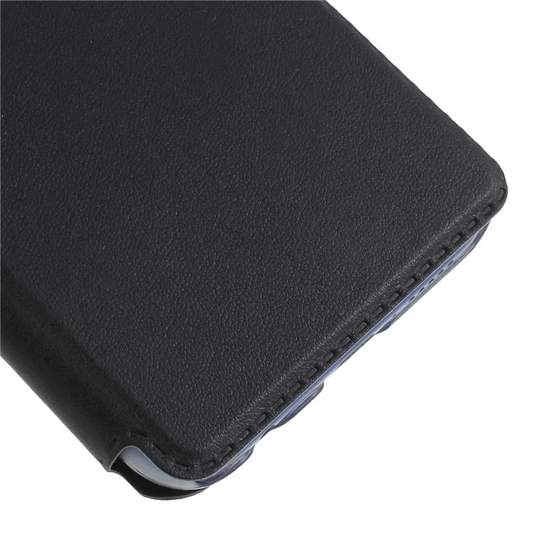 View Window Leather Stand Phone Case for Huawei P20 Lite / Nova 3e - Black