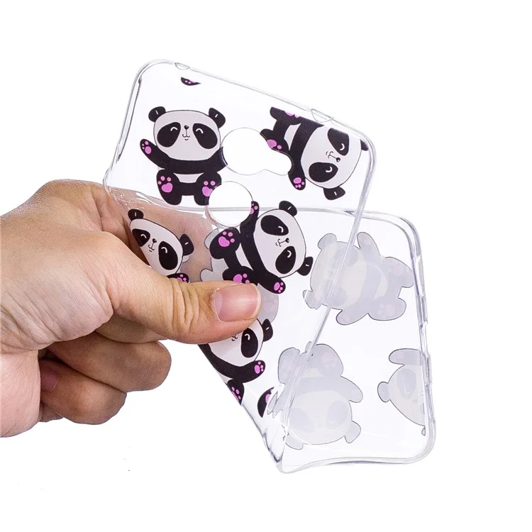 Pattern Printing IMD TPU Back Case for Huawei Y7 Prime/Enjoy 7 Plus - Cute Pandas