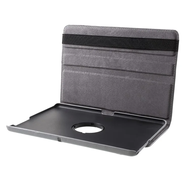Litchi Skin Leather Case with Rotating Stand for Huawei MediaPad T3 10 - Silver