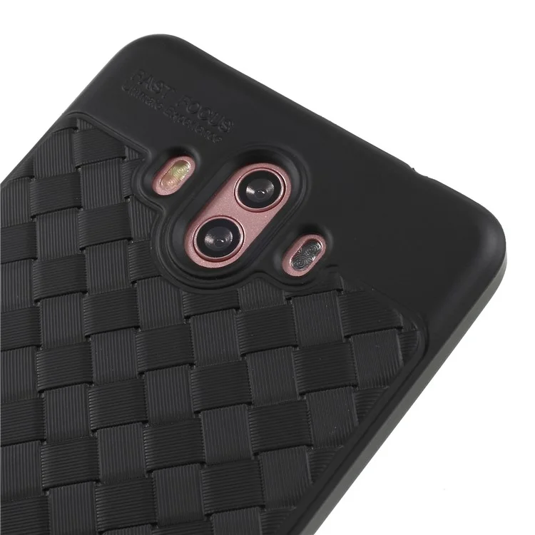 Woven Texture Soft TPU Case for Huawei Mate 10 - Black