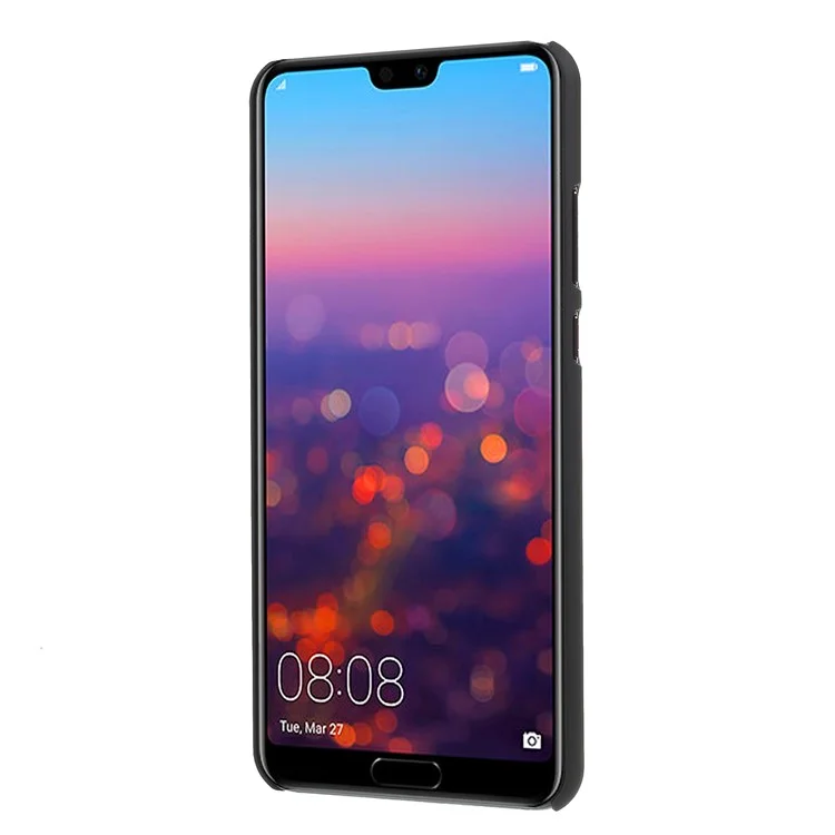 Rubberized PC Hard Protective Shell for Huawei P20 - Black