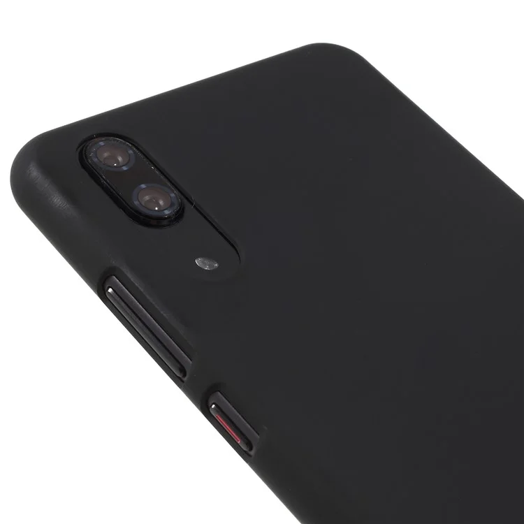 Rubberized PC Hard Protective Shell for Huawei P20 - Black