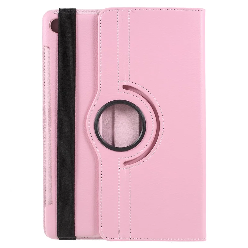 Litchi Skin Leather Case Shell with Rotating Stand for Huawei Mediapad M5 10 / M5 10 (Pro) - Pink