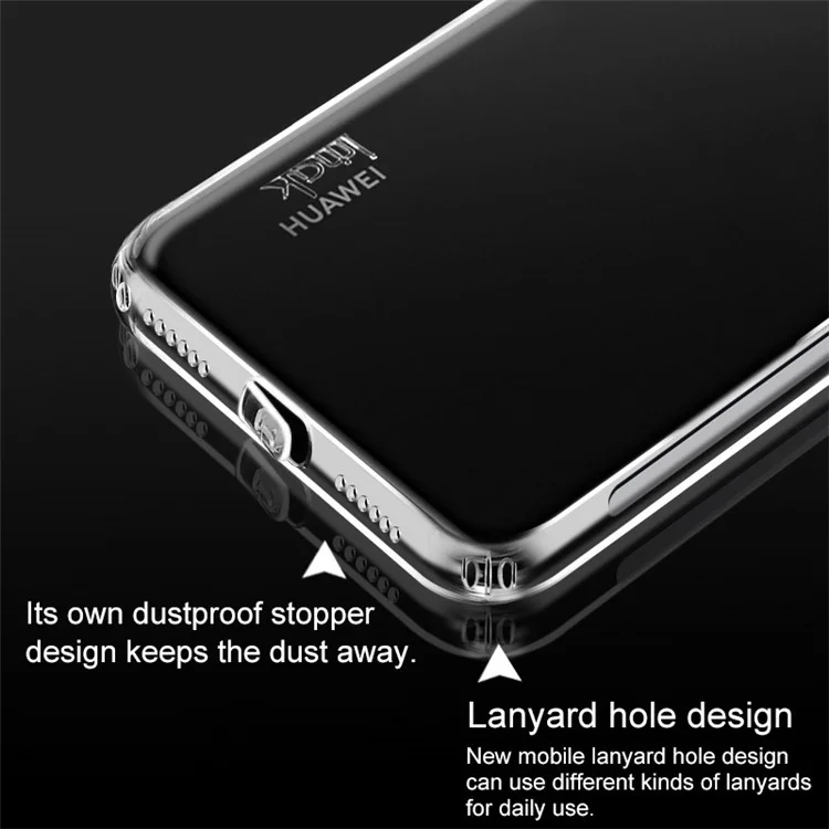 IMAK Anti-drop TPU Back Case + Screen Protector for Huawei P20 Pro - Transparent