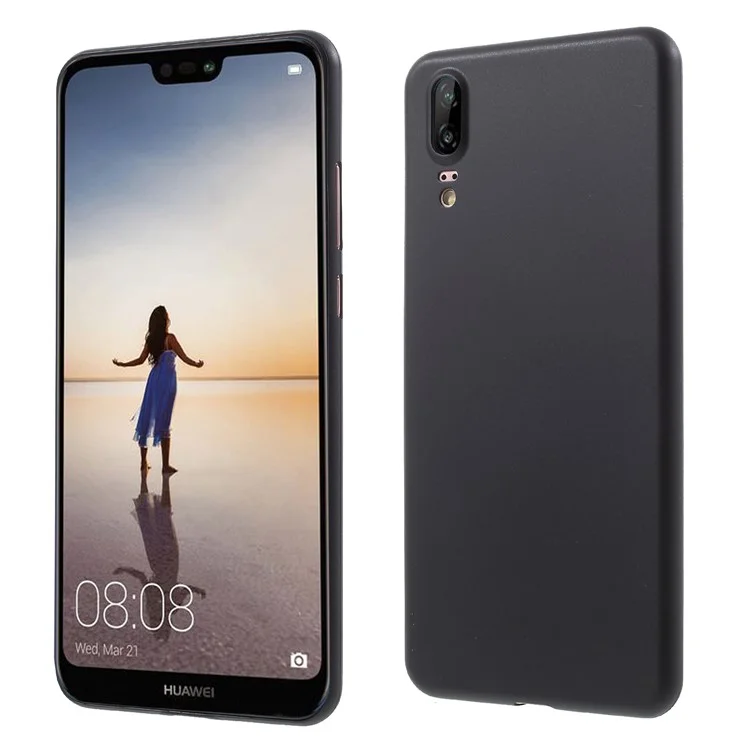 CAFELF 0.4mm Ultra Thin Matte PP Hard Cover Shell for Huawei P20 - Black