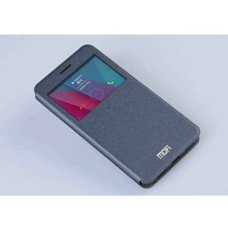 MOFI Hui Series View Windows Leather Case for Huawei Honor Play 5X / Honor 5X - Grey