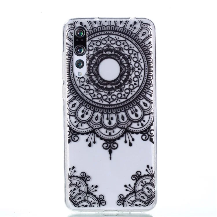 Pattern Printing Soft TPU Gel Back Case for Huawei P20 Pro - Lace Pattern