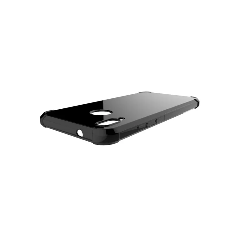 100Pcs/Lot Four Corners Drop-resistant TPU Gel Case for Huawei P20 Lite / Nova 3e - Black