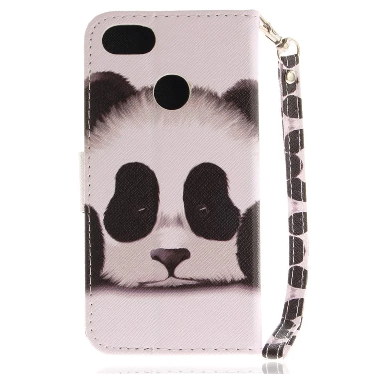 Patterned Leather Wallet Case for Huawei Y6 Pro (2017) / Enjoy 7 / P9 lite mini - Adorable Panda