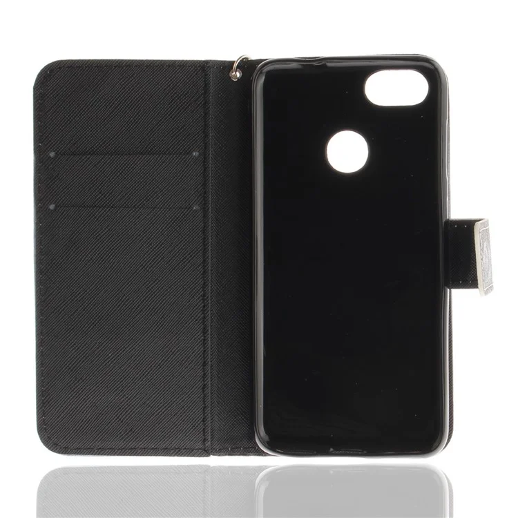 Patterned Leather Wallet Case for Huawei Y6 Pro (2017) / Enjoy 7 / P9 lite mini - Adorable Panda