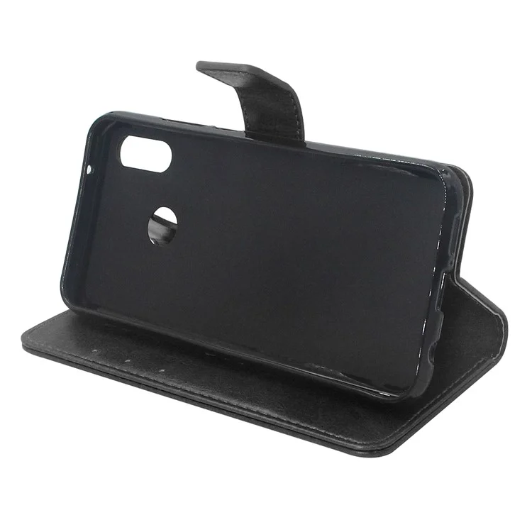 ENKAY Crazy Horse Wallet Stand Leather Phone Case for Huawei P20 Lite / Nova 3e - Black