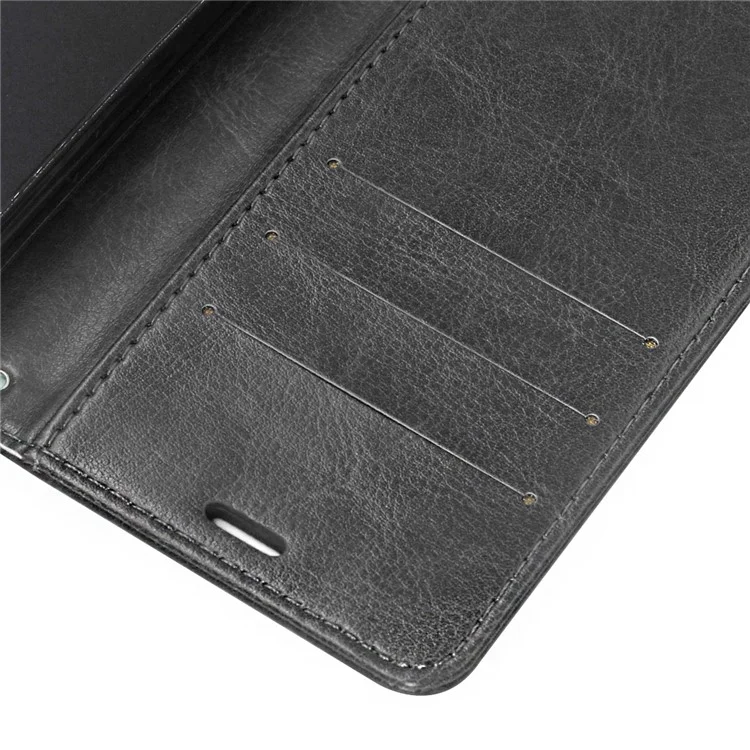 ENKAY Crazy Horse Wallet Stand Leather Phone Case for Huawei P20 Lite / Nova 3e - Black