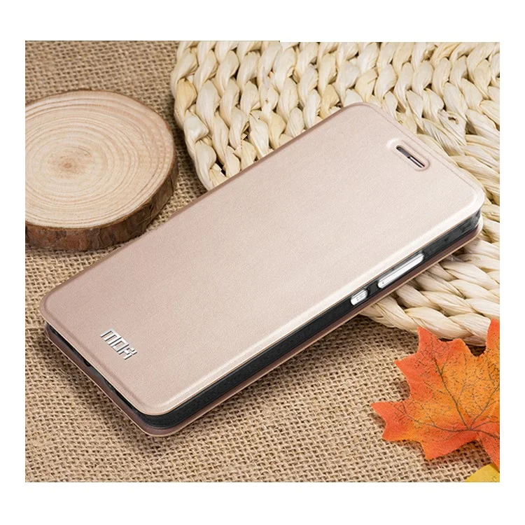 MOFI Vintage Classical Manganese Steel Leather Case for Huawei ShotX / Honor 7i - Champagne Gold