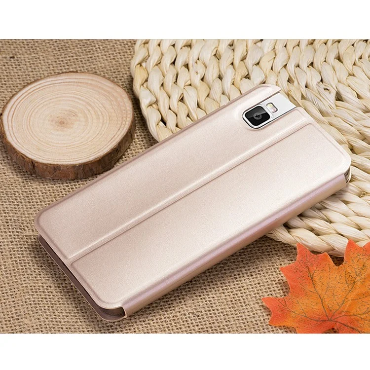 MOFI Vintage Classical Manganese Steel Leather Case for Huawei ShotX / Honor 7i - Champagne Gold