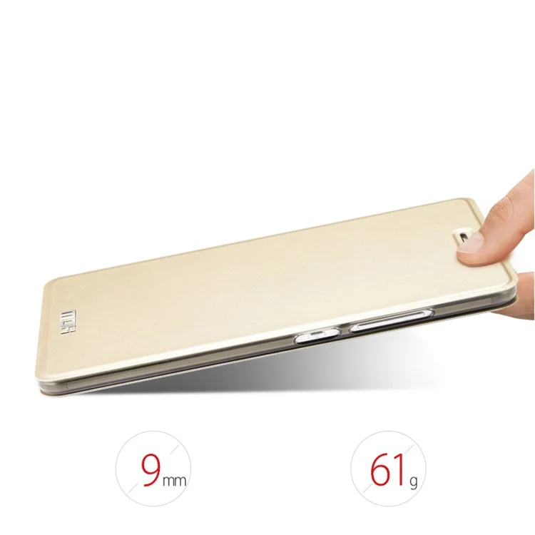 MOFI Vintage Classical Manganese Steel Leather Case for Huawei ShotX / Honor 7i - Champagne Gold