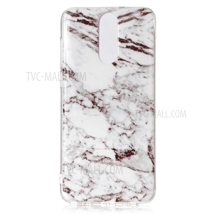 Marble Pattern IMD TPU Back Shell for Huawei Mate 10 Lite / nova 2i / Maimang 6 / Honor 9i (India) - White / Black