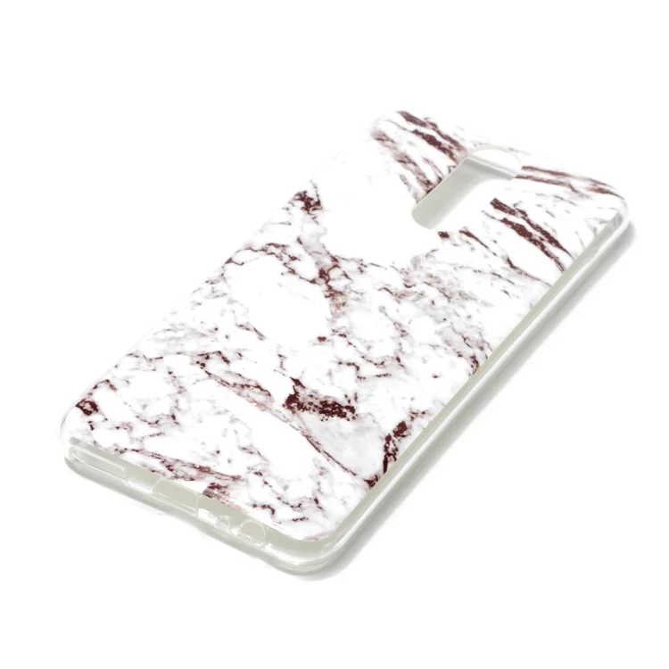 Marble Pattern IMD TPU Back Shell for Huawei Mate 10 Lite / nova 2i / Maimang 6 / Honor 9i (India) - White / Black