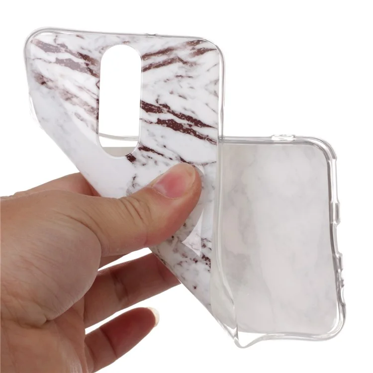 Marble Pattern IMD TPU Back Shell for Huawei Mate 10 Lite / nova 2i / Maimang 6 / Honor 9i (India) - White / Black