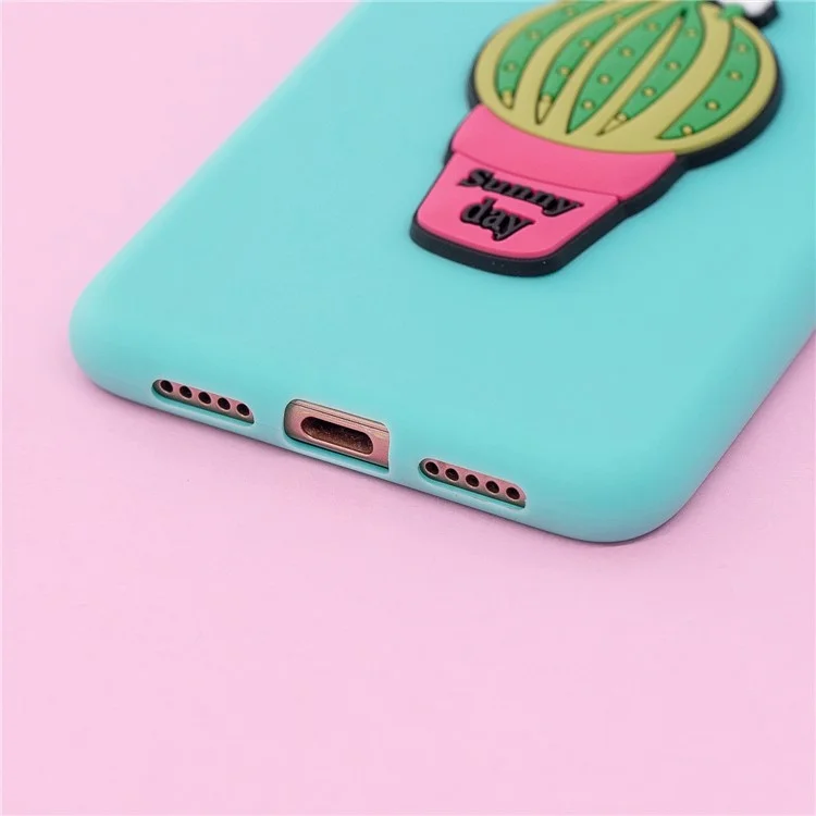 3D Cute Doll Pattern Printing TPU Cell Phone Case for Huawei P20 - Cactus