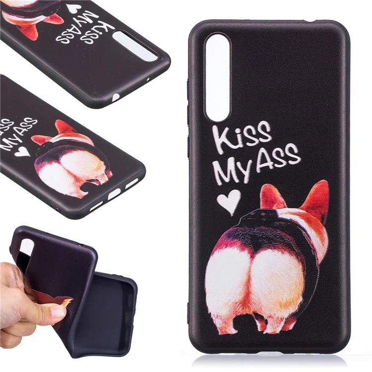 Embossment Patterned TPU Phone Case for Huawei P20 Pro - Kiss My Ass