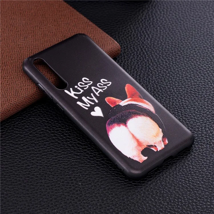 Embossment Patterned TPU Phone Case for Huawei P20 Pro - Kiss My Ass